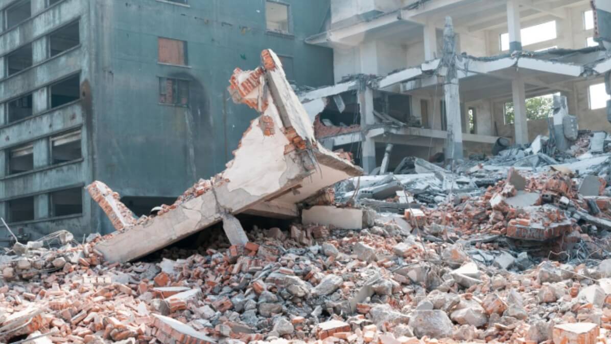 Escombros después de un terremoto